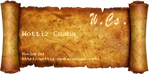 Wottiz Csaba névjegykártya